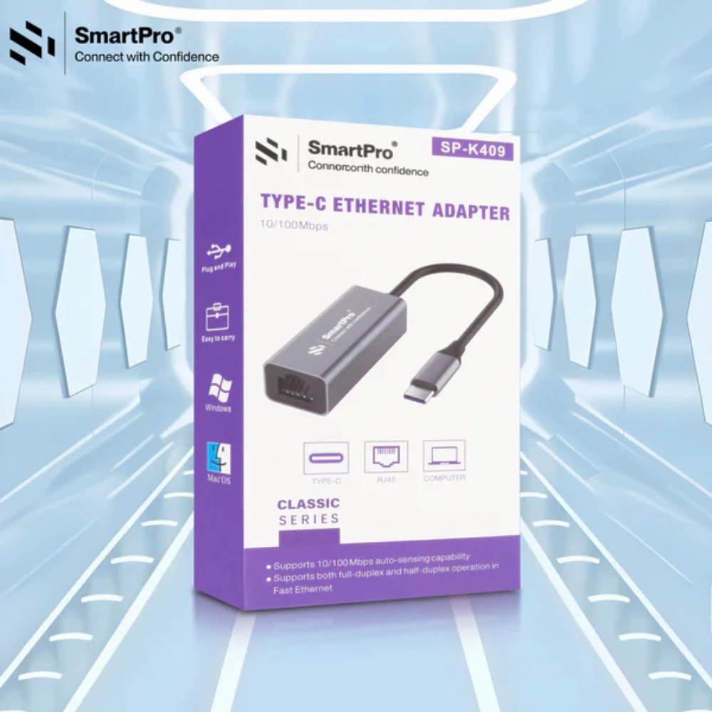 Smart Pro Type-C To Lan Converter 100 Mbps